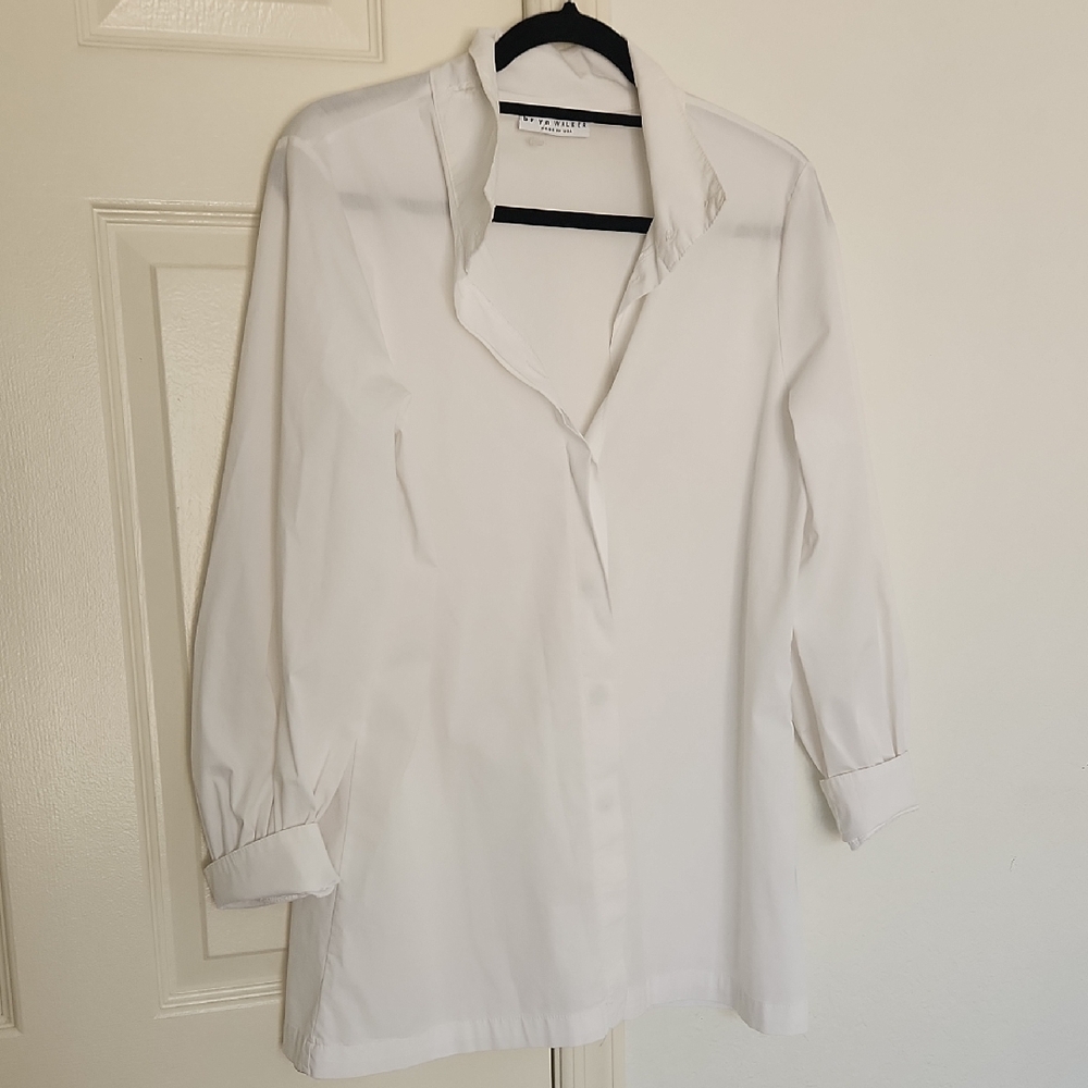 Bryn Walker White Cotton Oversized Button Up Shirt XS